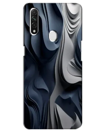 Чехол для OPPO A31 с картинкой «Объемные синие складки»