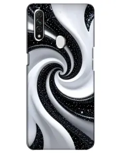 Чехол для OPPO A31 с картинкой «Черно-белая спираль»