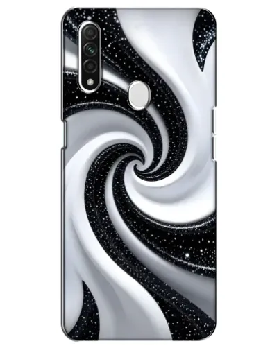 Чехол для OPPO A31 с картинкой «Черно-белая спираль»