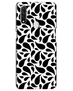 Чехол для OPPO A31 с картинкой «Контрастные черные капли»