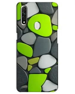 Чехол для OPPO A31 с картинкой «Яркая неоновая галька»