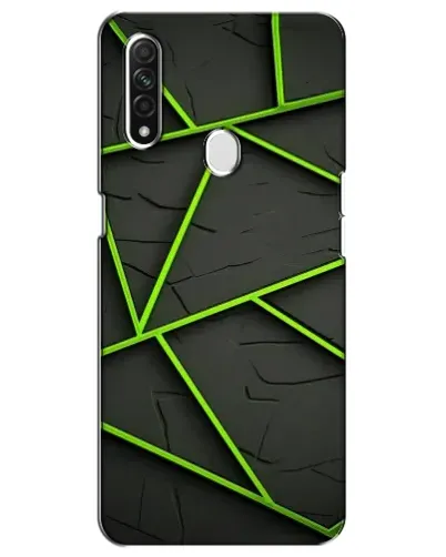 Чехол для OPPO A31 с картинкой «Зеленые геометрические линии»