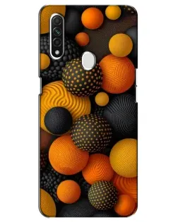 Чехол для OPPO A31 с картинкой «Объемные оранжевые сферы»