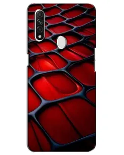 Чехол для OPPO A31 с картинкой «Красная глянцевая сетка»