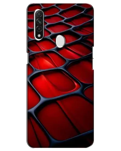 Чехол для OPPO A31 с картинкой «Красная глянцевая сетка»