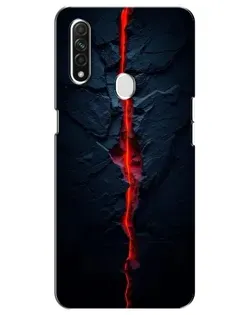 Чехол для OPPO A31 с картинкой «Kрасная лавовая трещина»