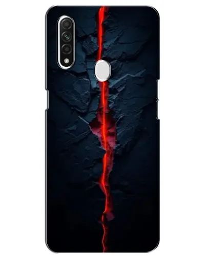 Чехол для OPPO A31 с картинкой «Kрасная лавовая трещина»
