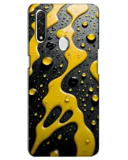 Чехол для OPPO A31 с картинкой «Жидкое желтое золото»