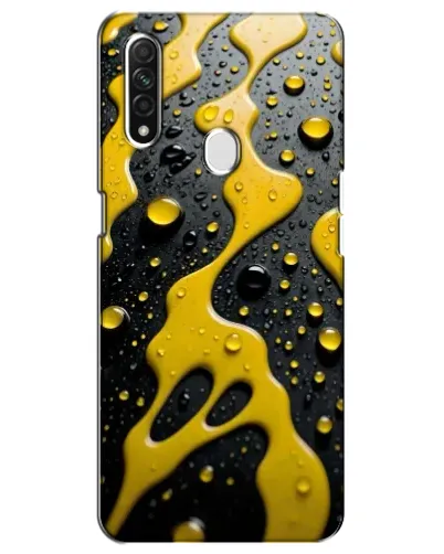 Чехол для OPPO A31 с картинкой «Жидкое желтое золото»