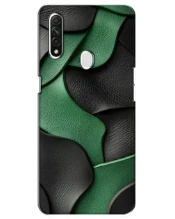 Чехол для OPPO A31 с картинкой «Зеленые кожаные волны»