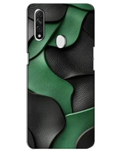 Чехол для OPPO A31 с картинкой «Зеленые кожаные волны»