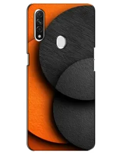 Чехол для OPPO A31 с картинкой «Геометрия оранжевых кругов»