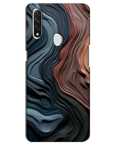 Чехол для OPPO A31 с картинкой «Цветные волны каньона»
