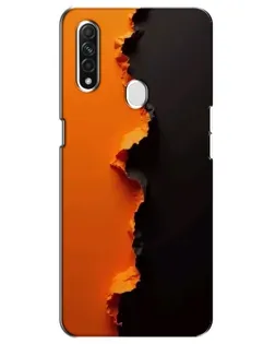 Чехол для OPPO A31 с картинкой «Оранжевый разлом»