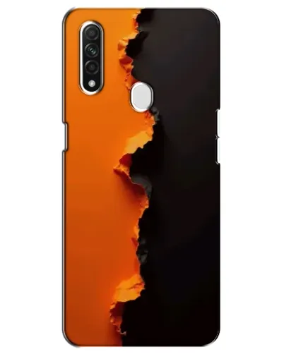 Чехол для OPPO A31 с картинкой «Оранжевый разлом»