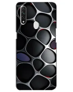 Чехол для OPPO A31 с картинкой «Объемная темная решетка»