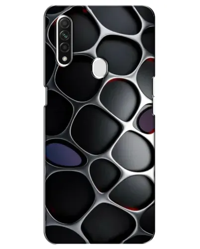 Чехол для OPPO A31 с картинкой «Объемная темная решетка»