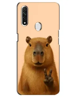 Чехол для OPPO A31 с картинкой «Капибара виктория»