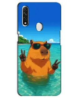 Чехол для OPPO A31 с картинкой «Морская капибара»