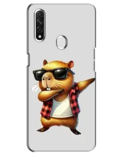Чехол для OPPO A31 с картинкой «Капибара рэпер даб»