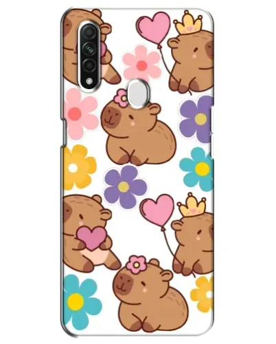 Чохол для OPPO A31 з картинкою «Квітковий паттерн капібар» Чохол для OPPO A31 з картинкою «Квітковий паттерн капібар»