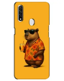 Чехол для OPPO A31 с картинкой «Капибара на отдыхе»