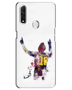 Чехол для OPPO A31 с картинкой «Акварельный Месси Барселона»