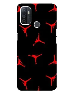 Чехол для OPPO A32 с картинкой «Jordan Red Pattern»
