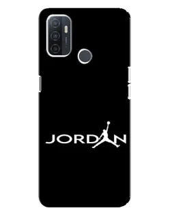 Чехол для OPPO A32 с картинкой «Jordan White Logo»