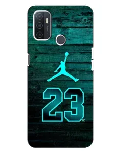 Чехол для OPPO A32 с картинкой «Jordan Cyan 23»