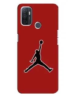 Чехол для OPPO A32 с картинкой «Jordan Red Back»