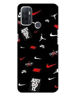Чехол для OPPO A32 с картинкой «Nike Mix Pattern»