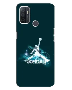 Чехол для OPPO A32 с картинкой «Jordan Blue Fire»