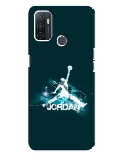 Чехол для OPPO A32 с картинкой «Jordan Blue Fire»