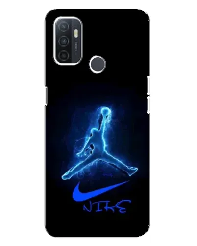 Чехол для OPPO A32 с картинкой «Jordan Neon Blue»