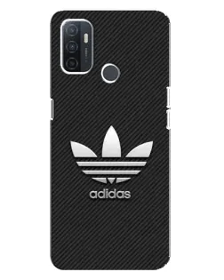Чохол для OPPO A32 з картинкою «Adidas Карбонова текстура»