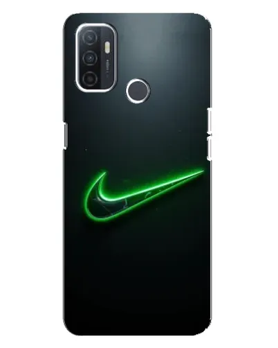 Чехол для OPPO A32 с картинкой «Неоновый контур Nike»