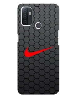 Чехол для OPPO A32 с картинкой «Nike — карбоновая сетка»