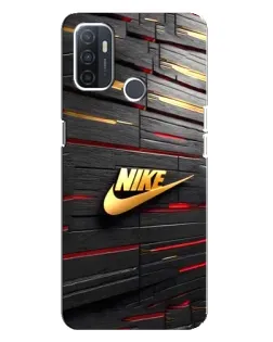Чехол для OPPO A32 с картинкой «Золотой Nike на металле» Чехол для OPPO A32 с картинкой «Золотой Nike на металле»
