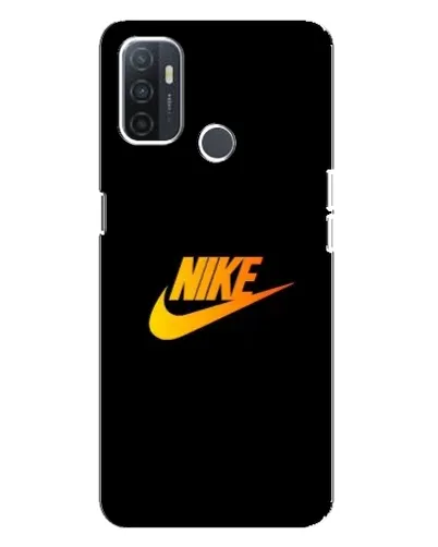 Чехол для OPPO A32 с картинкой «Золотой логотип Nike»