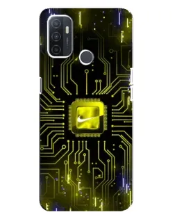 Чехол для OPPO A32 с картинкой «Nike — золотая искра» Чехол для OPPO A32 с картинкой «Nike — золотая искра»