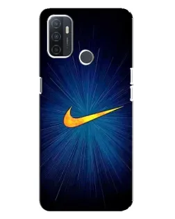 Чехол для OPPO A32 с картинкой «Синий пульс Nike» Чехол для OPPO A32 с картинкой «Синий пульс Nike»