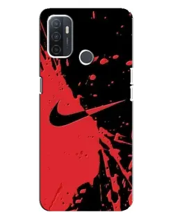 Чехол для OPPO A32 с картинкой «Красные брызги Nike» Чехол для OPPO A32 с картинкой «Красные брызги Nike»