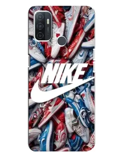 Чехол для OPPO A32 с картинкой «Коллаж кроссовок Найк» Чехол для OPPO A32 с картинкой «Коллаж кроссовок Найк»