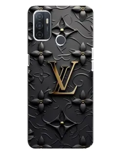 Чохол для OPPO A32 з картинкою «Шкіряна текстура LV»