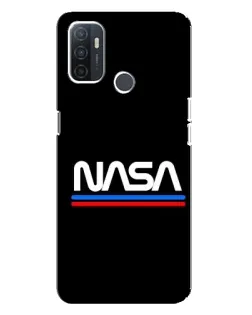Чехол для OPPO A32 с картинкой «NASA — классика Red Blue»