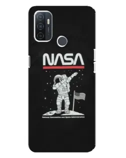 Чехол для OPPO A32 с картинкой «NASA — шагаем по Луне» Чехол для OPPO A32 с картинкой «NASA — шагаем по Луне»