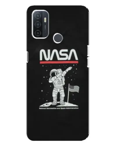Чохол для OPPO A32 з картинкою «NASA — крокуємо по Місяцю»