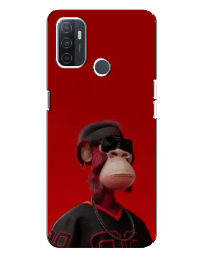 Чехол для OPPO A32 с картинкой «Bored Ape в красном»