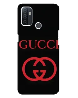 Чехол для OPPO A32 с картинкой «Gucci — красный логотип»